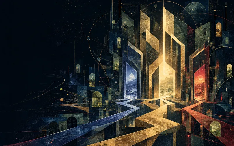 An original operations archive of stacked campaign dossiers, separated tactical routes and amber signal lines that never collapse distinct wars into one timeline